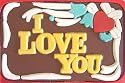 Custom Gift "I Love You" Sweet Greeting Dark Chocolate Card