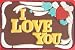 I Love You Sweet Greeting Dark Chocolate Card