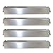 YIHAM KS763 BBQ Replacement Parts Stainless Steel Heat Plate/Shield/Tent, Burner Cover, Flame Tamer for Charbroil, Kenmore and Thermos Gas Grills, 16 inch x 3 13/16 inch, Set of 4