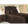 Luxury Cal King Size Satin Fitted Sheet - Brown