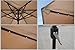 STRONG CAMEL 9'NEW SOLAR 40 LED LIGHTS PATIO UMBRELLA GARDEN OUTDOOR SUNSHADE MARKET-TAN