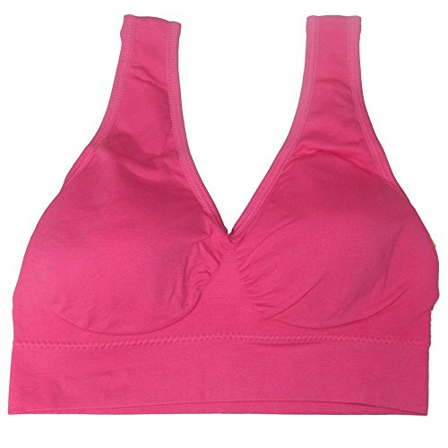 Coobie Women's Comfort Bra (Large, Hot Pink)