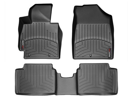 2012-2016 Hyundai Veloster-Weathertech Floor Liners-Full Set (Includes 1st and 2nd Row) Black