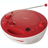 Sony CD Boombox with Digital AM/FM Tuner (Red)