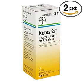 Ketostix Reagent Strips for Urinalysis, Ketone Test, 50-Count Boxes (Pack of 2)