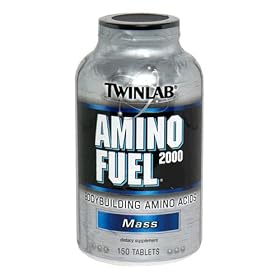 TwinLab Amino Fuel 2000 Body Building Amino Acids, Mass, Tablets, 150-Count Bottle
