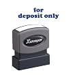 Xstamper One-Color Title Message Stamp, For Deposit Only, Pre-Inked/Re-Inkable, Blue (1333)