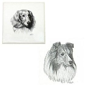 Porcelain Tile Sheltie Tile by Porcelain by Rosalinde (4' x 4')