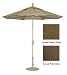 9' Crank Tilt Patio Market Umbrella - Bronze: Sesame Linen