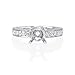 Diamond Antique Style 18k White Gold Engagement Ring Setting