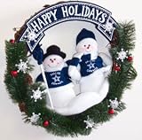Dallas Cowboys 22 Snowman Christmas Wreath - NFL Football