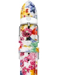MICHELE 18Mm Flower Fashion Patent Leather Strap