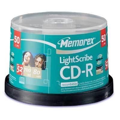 Memorex LightScribe - 50 x CD-R - 700 MB ( 80min ) 52x - LightScribe - spindle - storage media