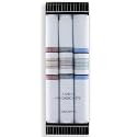 Cotton Men's Handkerchiefs With Coloured Border - Box Of Three Designs