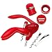 Metrokane Houdini 6-Piece Wine Tool Kit, Red