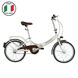 Lombardo Folding 2000 Bicycle (White, 20X 10-Inch)