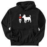 Sweatshirt Black  I Love My Chihuahuas Silhouette  Dog