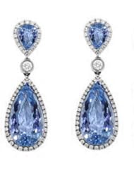 7.78ct Blue Diamond Topaz Vs Diamond Earrings 14k Gold