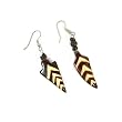 African Genuine Bone Carving Dangle Earrings