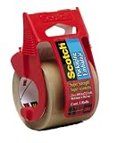 3M Scotch Tan Packaging and Mailing Tape, 2-Inch x 800-Inch, 6-Pack (347)