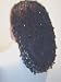 Sm156bb, Hand Crocheted Black Metallic Gimp Large Snood Trimmed with Black Beads.