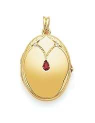 Victor Mayer 18K Gold Diamond Locket With Ruby - 1 Inch Wide x 1 3/4 Inches Tall