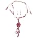 Pink Glass Bead Necklace and Earring Set