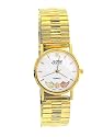 Black Hills Gold Men's White Face Watch With Speidel Super Flex Band