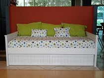 Solid Pine American Day Bed With Trundle White