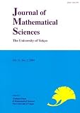 Journal of Mathematical Sciences University of Tokyo