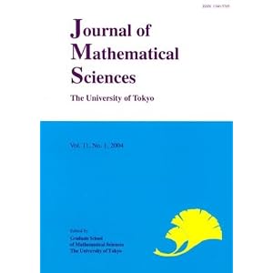 Journal of Mathematical Sciences University of Tokyo by 