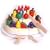 Wooden Happy Birthday cake toy with platter Knife Fork and cake slice