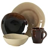 Kitchen & Housewares : Crackle 16-pc. Dinnerware Set – 2-Tone
