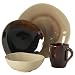 Kitchen & Housewares : Crackle 16-pc. Dinnerware Set – 2-Tone