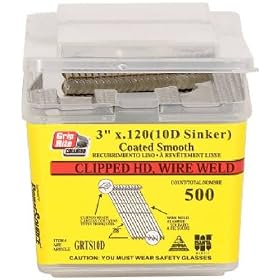 Grip-Rite 10d Framer - 3-Inch x .131 Vinyl Coated, Smooth Shank, 21? Full Round Head, Plastic... by Grip Rite
