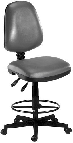 OFM 119-VAM-DK-604-CHARCOAL Vinyl Posture Task Chair with Drafting Kit-Charcoal