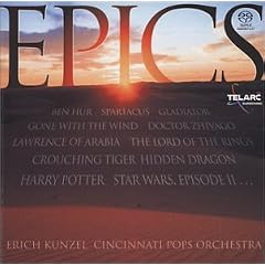 Epics by Johann Sebastian Bach, Elmer Bernstein, Maurice Jarre, Alex North, and Miklos Rozsa
