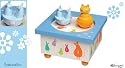CAT AND MOUSE MUSICAL WOODEN BOX