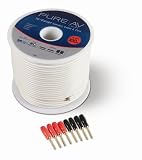 Belkin Blue Series PureAV 16 AWG Speaker Wire with Pins 30m, White