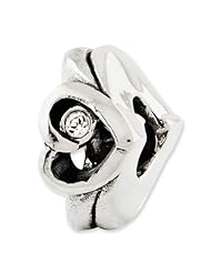 Sterling Silver Reflections Heart with Swarovski Elements Bead