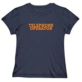 T-Shirt Woman Navy Blue  Telephone Operator  Occupations