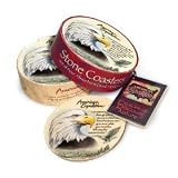 Bald Eagle Stone Coaster Set by American Expedition