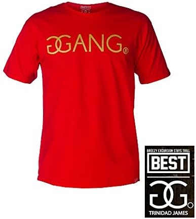 BREEZY EXCURSION MENS GOLD GANG TEE (X-Large, Red)