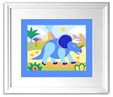 Dinosaurland Framed Print by Olive Kids (TRICERATOPS)