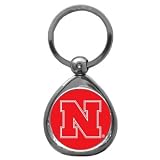 Nebraska Cornhuskers High-Polish Chrome Key Tag (Set of 2)