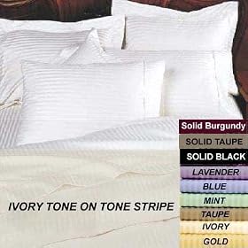 MARRIKAS 600TC Egyptian Cotton QUEEN IVORY Duvet Cover Set