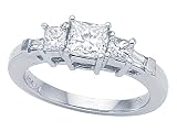 1.50 cttw Princess Diamonds Engagement Ring LIFETIME WARRANTY