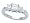1.50 cts Princess Diamonds Engagement Ring in 14k White Gold Size 4