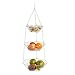 Kitchen & Housewares : 3-Tier Hanging Basket (Chrome) (30"H x 12"diameter)