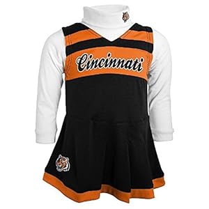 NFL Cincinnati Bengals Toddler Jumper & Turtleneck Cheerleader Set (4T)